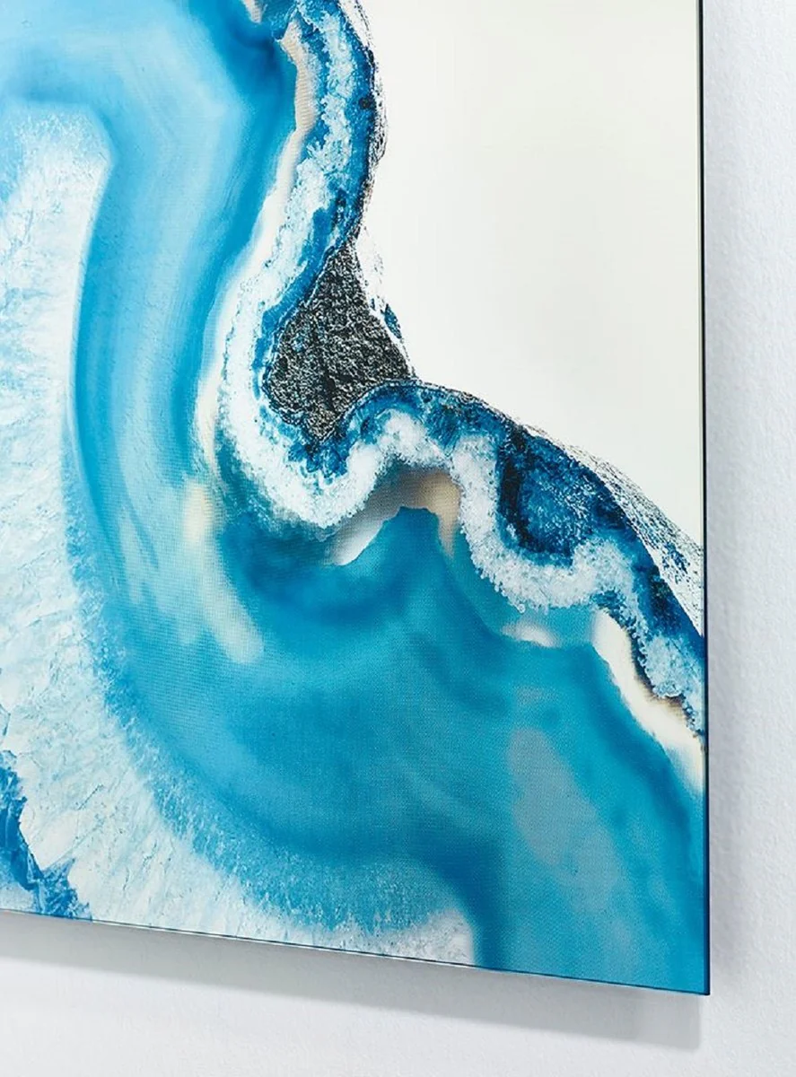 Casa Padrino espejo de pared de lujo multicolor 80 x 2,5 x A. 130 cm - Espejo de sal¨®n rectangular - Espejo de dormitorio - Espejo de ba?o - Espejo de armario - Colecci¨®n de Lujo