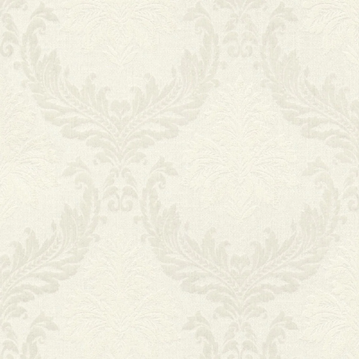 Casa Padrino papel tapiz textil barroco blanco / beige / crema - 10,05 x 0,53 m - Papel Pintado de Tela con Estructura de Vellón