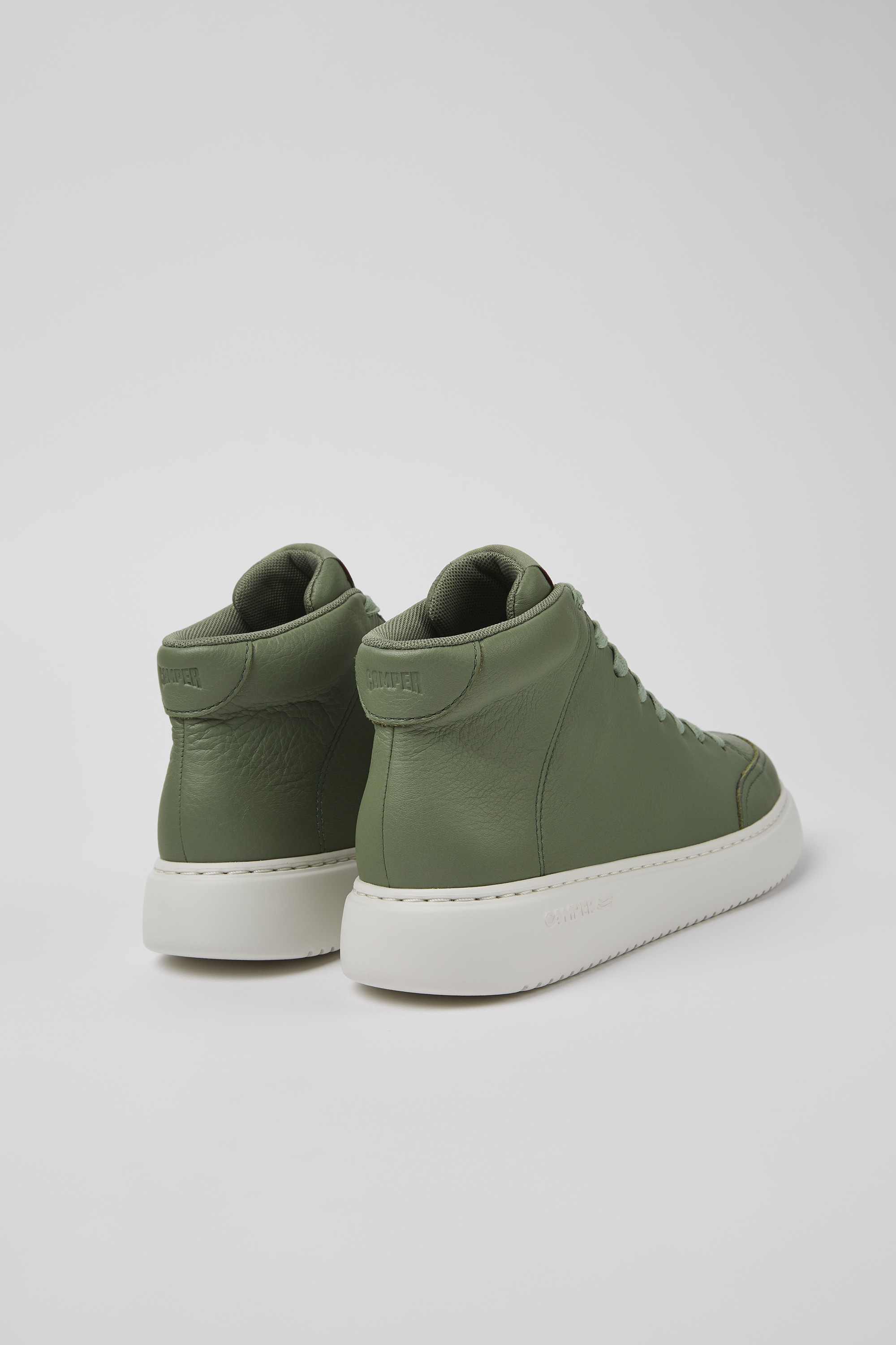Runner K21 - Green leather sneakers for women