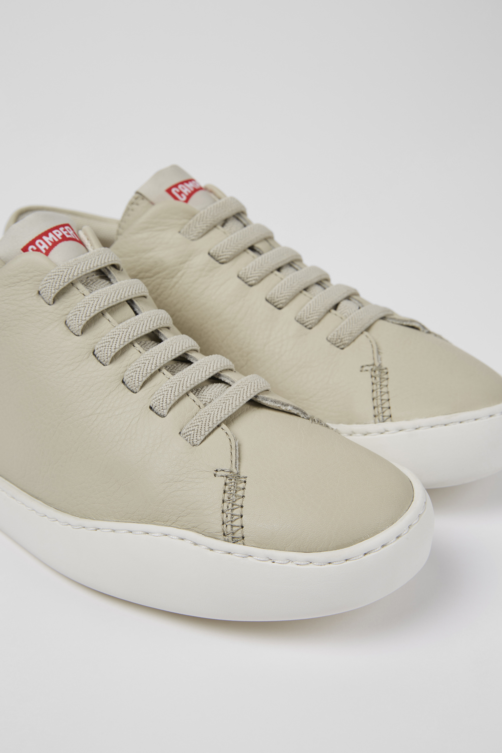 Peu Touring - Gray leather sneakers for women
