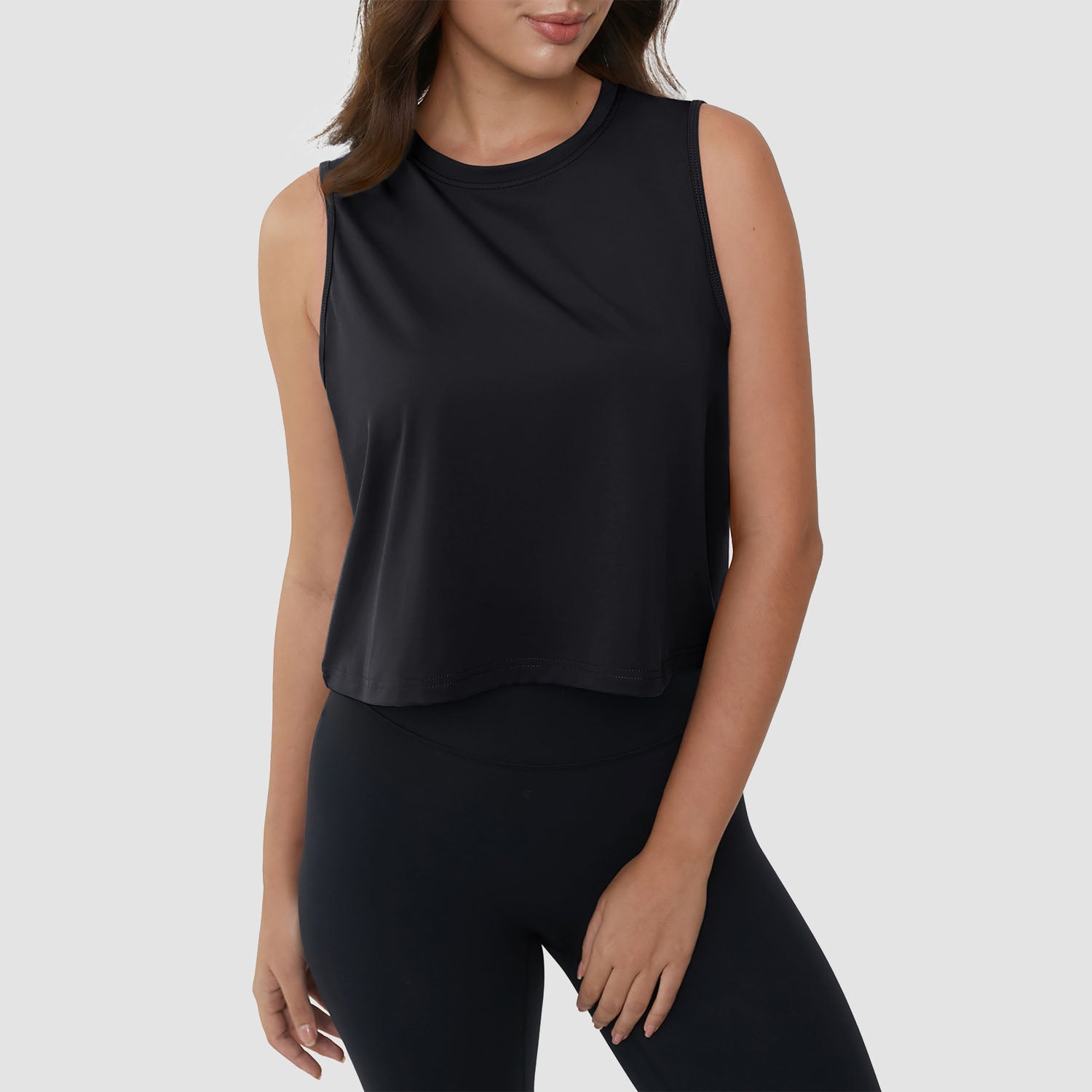 Crop Tops for Women Athletic Running Workout UPF 50+ Cropped Tank Tops