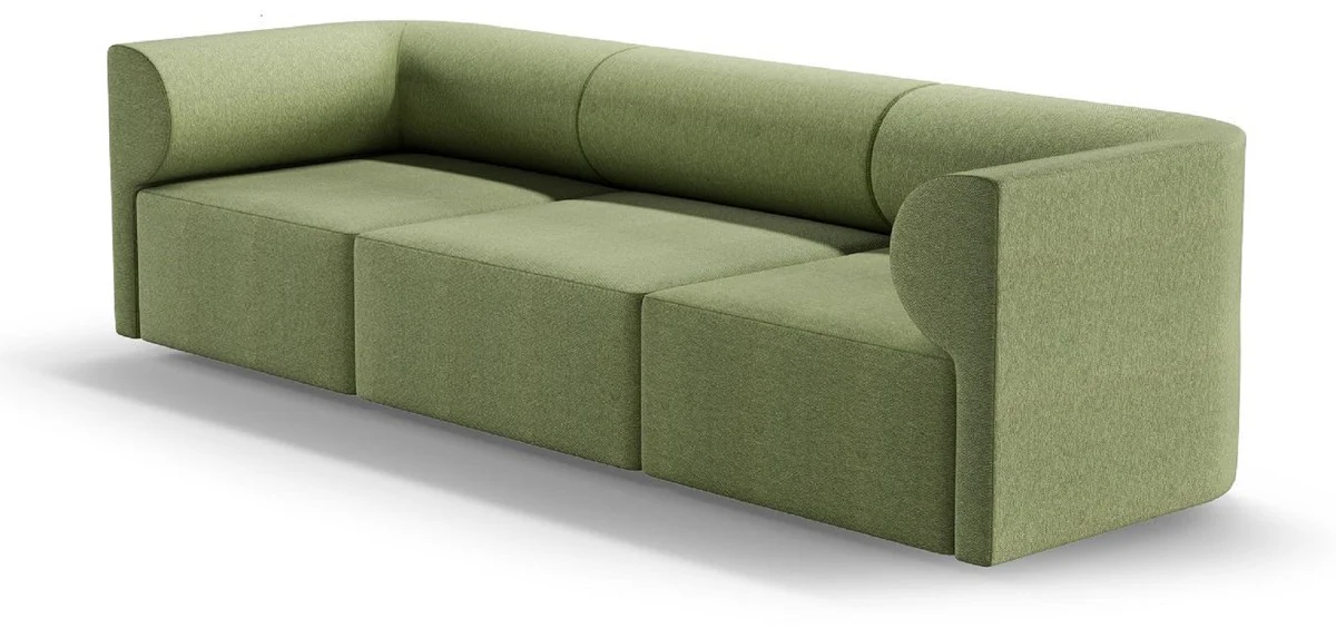 Casa Padrino Sof¨¢ de Lujo Verde 270 cm - Sof¨¢ de Sal¨®n Modular - Muebles de Sal¨®n de Lujo