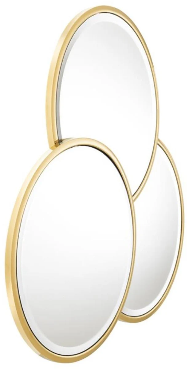 Casa Padrino espejo de pared / espejo de acero inoxidable dise?o de lujo oro 95 x H. 90 cm - Muebles de Dise?o