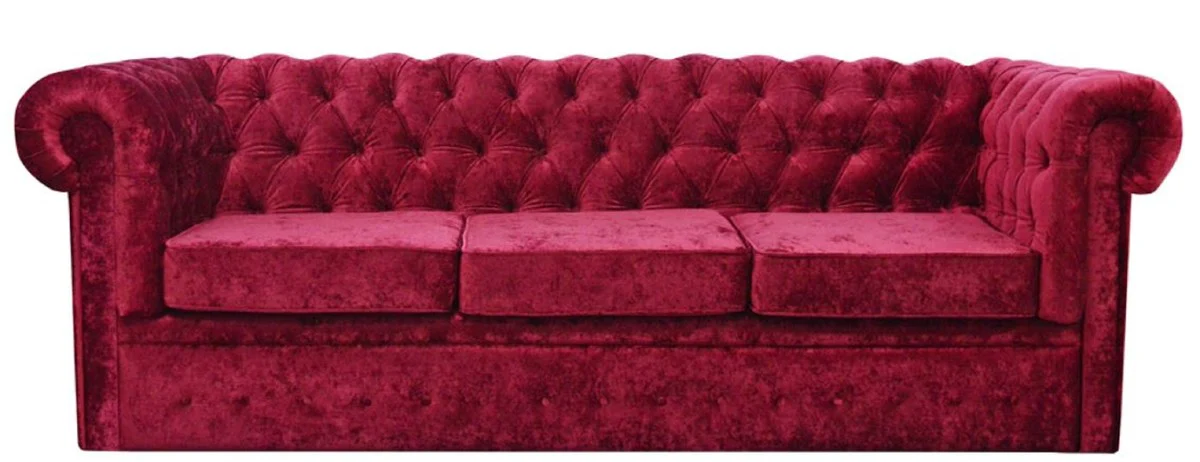 Casa Padrino Sof¨¢ de Terciopelo Chesterfield de Lujo 235 x 93 x H. 84 cm - Colores Surtidos - Muebles Chesterfield