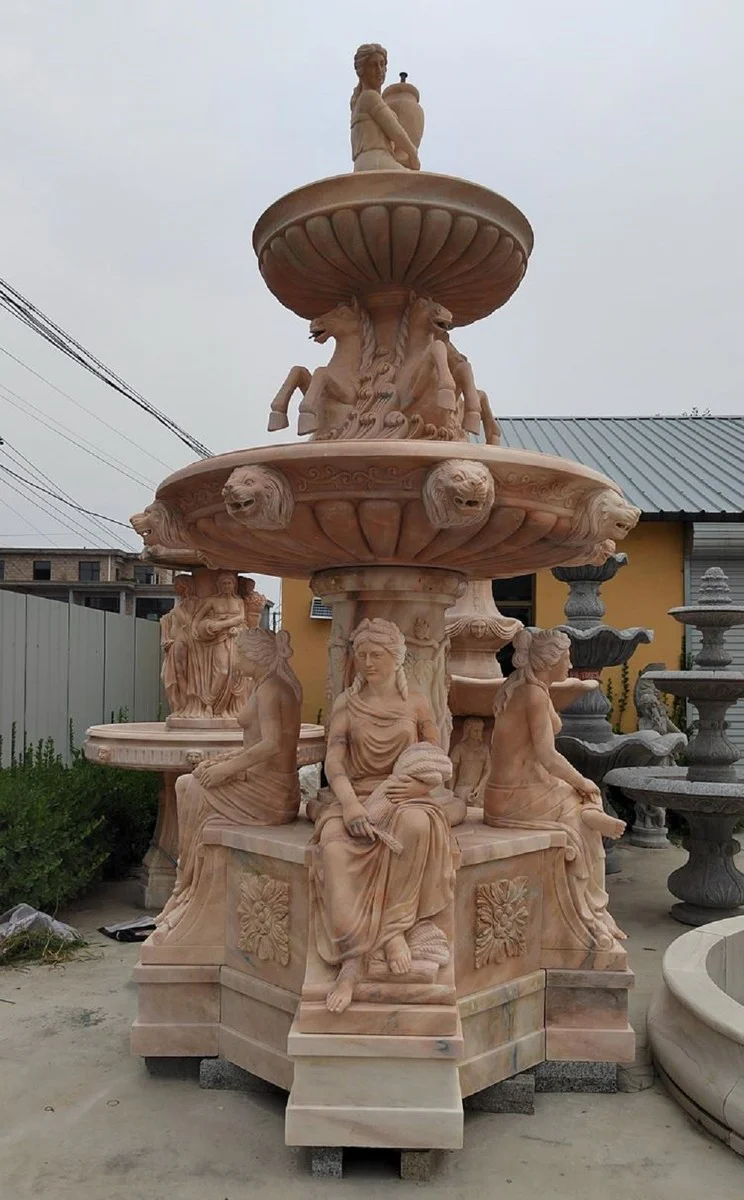 Casa Padrino fuente de m¨¢rmol barroco de lujo rojo ? 250 x A. 460 cm