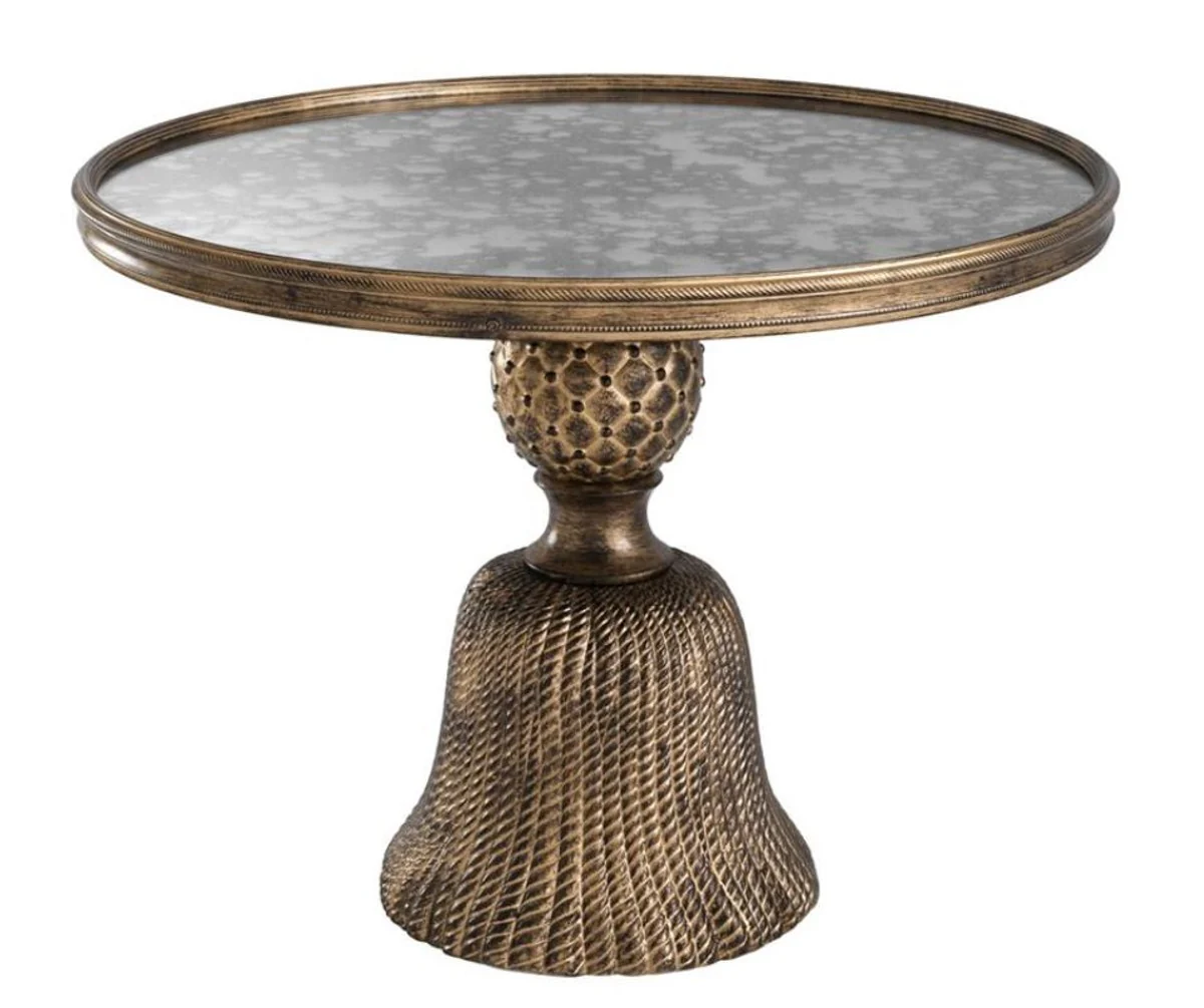 Casa Padrino mesa auxiliar de lujo en oro envejecido ? 53,5 x H. 40 cm - Muebles de Lujo en Sal¨®n