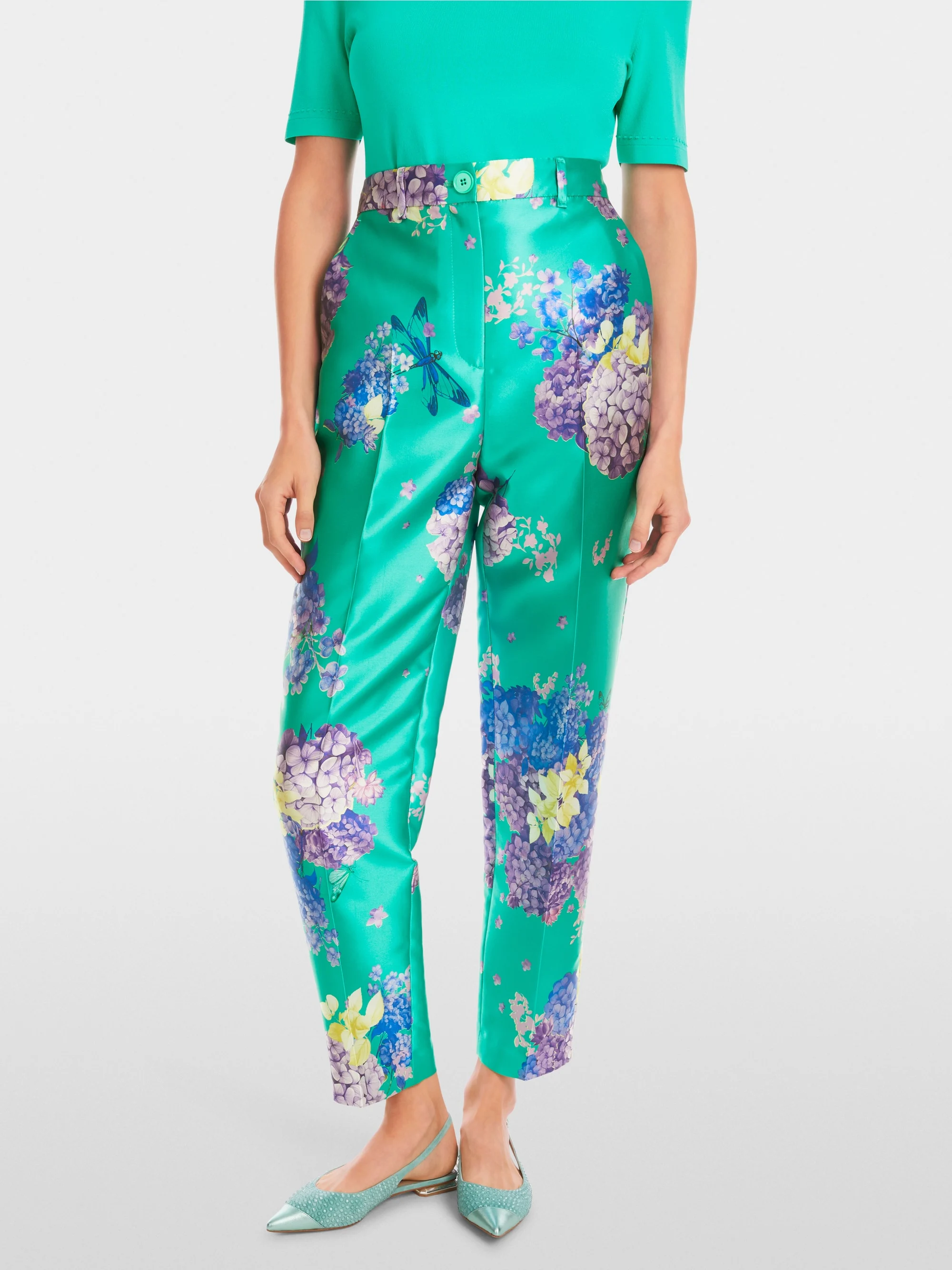 Marc-Cain FORDON printed high-waist trousers