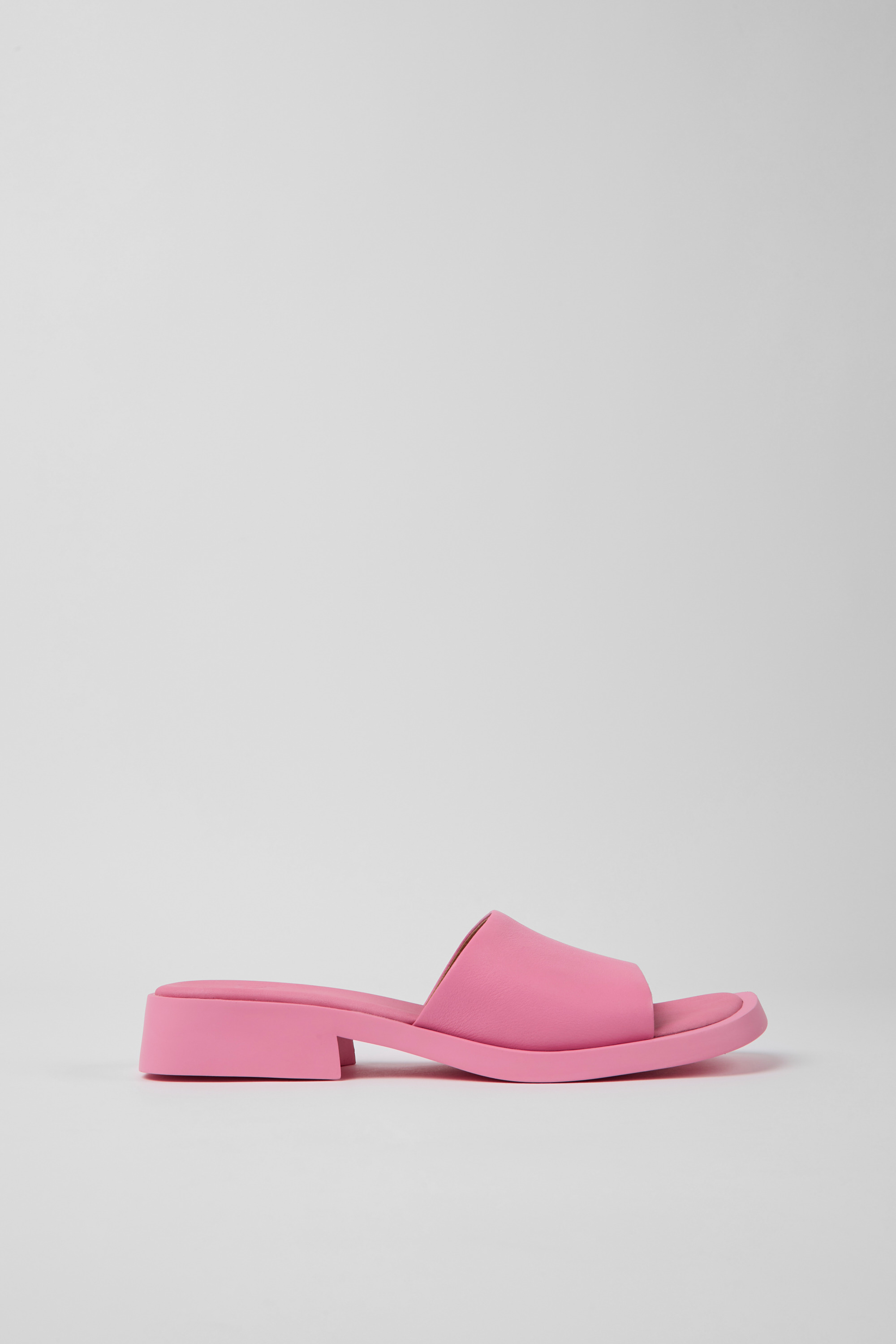 Dana - Pink leather sandals for women