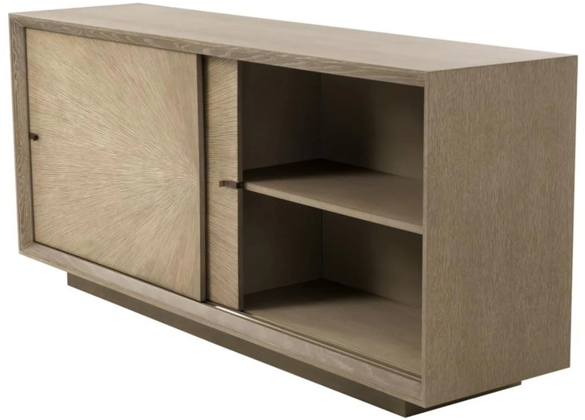 Casa Padrino aparador de lujo con 2 puertas correderas marrón 180 x 45 x H. 80 cm - Calidad de Lujo