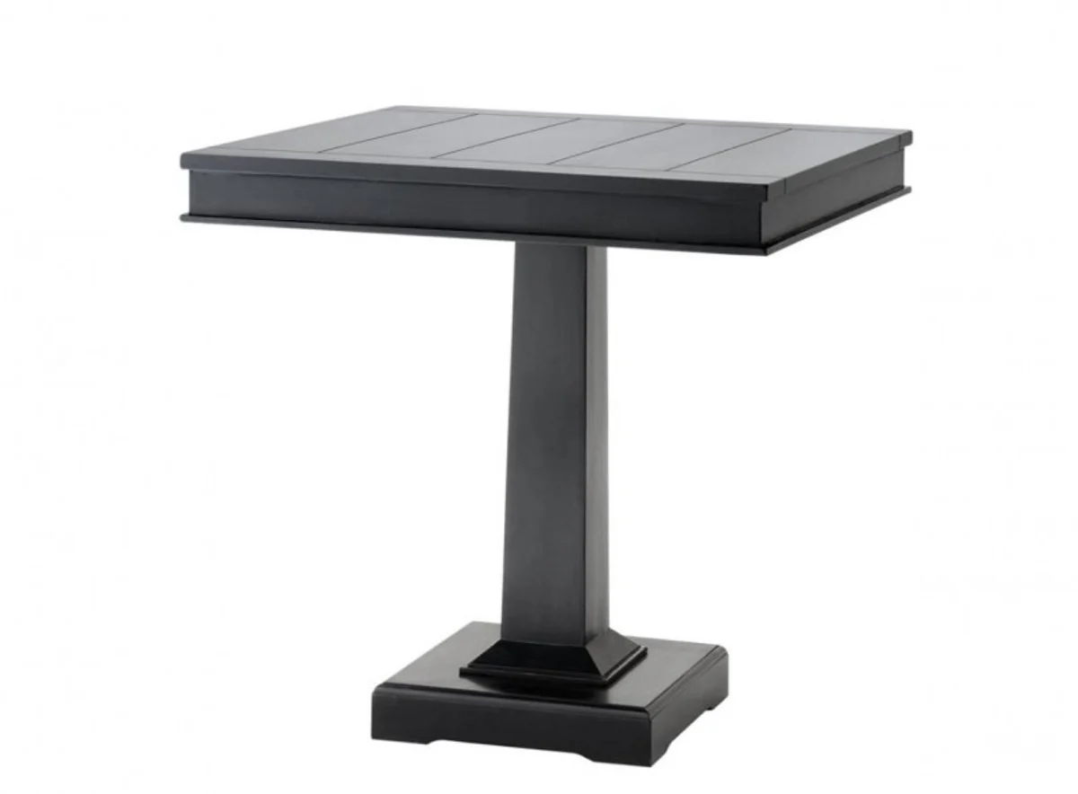 Casa Padrino designer luxury birch wood dining table black 80 x 80 x H. 78 cm - Luxury Quality