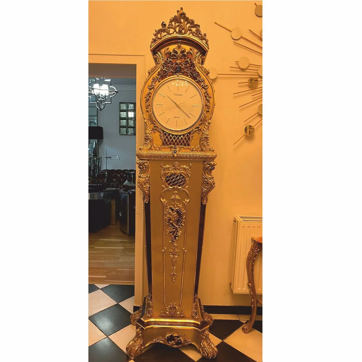Casa Padrino reloj de abuelo barroco de lujo oro / marr¨®n A. 228 cm - Muebles de estilo barroco