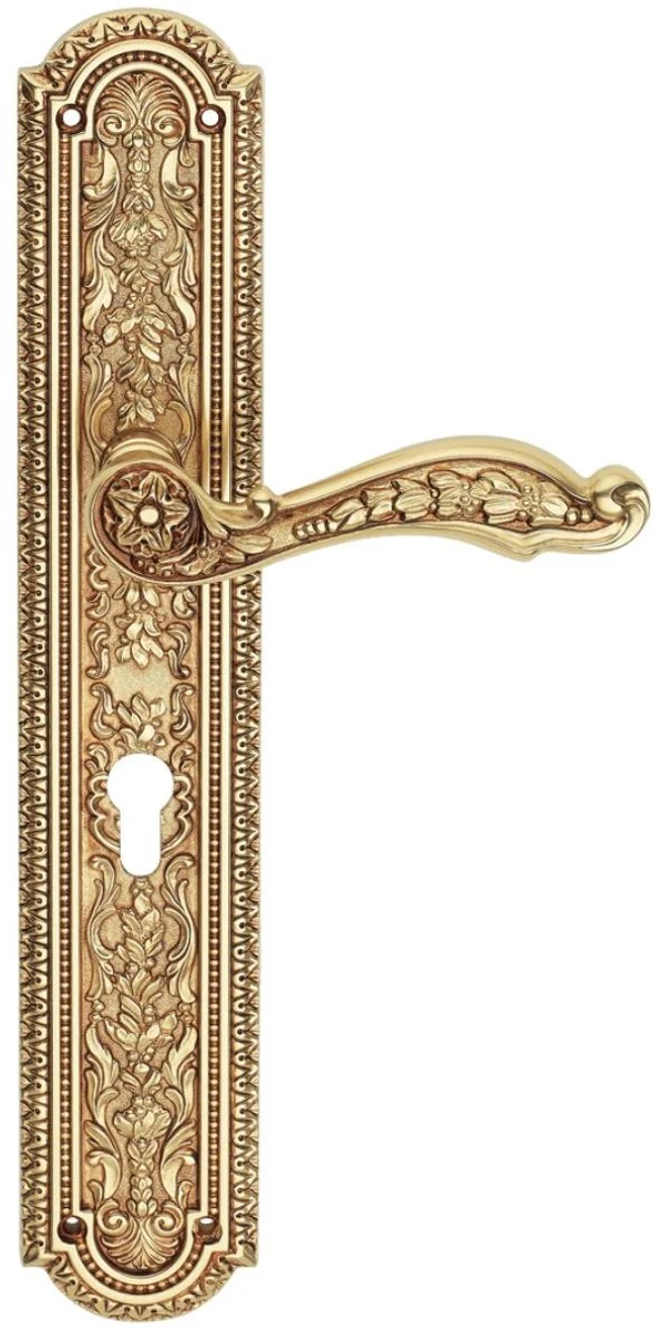 Casa Padrino Conjunto de Manija de Puerta Art Nouveau Oro Francés 16 x H. 35,2 cm - Accesorios de Hotel y Restaurante