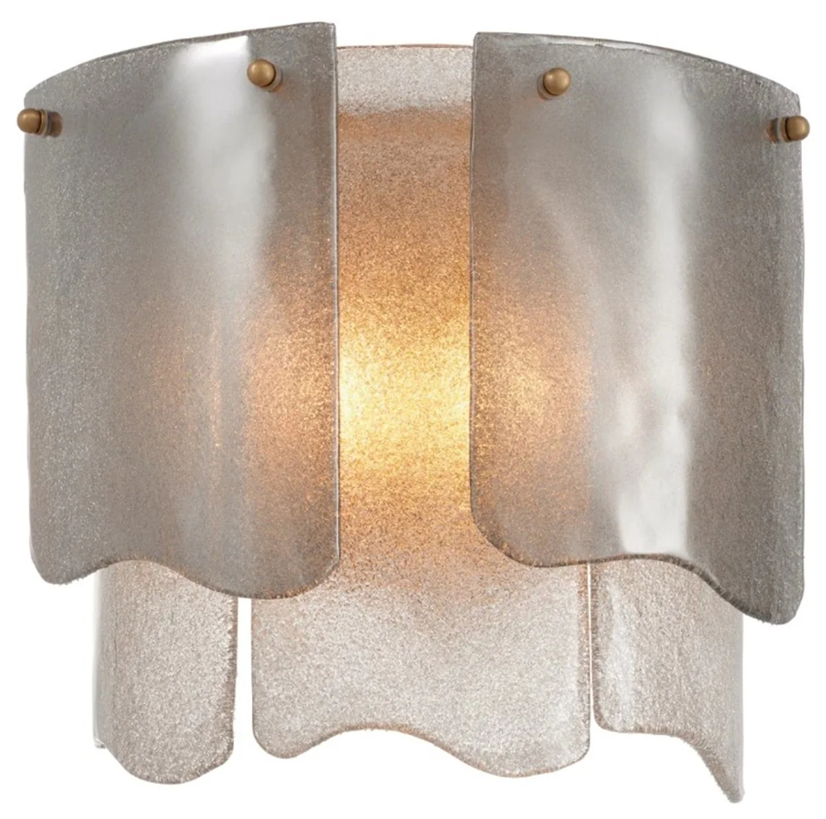 Casa Padrino l¨¢mpara de pared de hotel / restaurante de lujo acabado lat¨®n antiguo / vidrio ahumado - l¨¢mpara de pared de sal¨®n