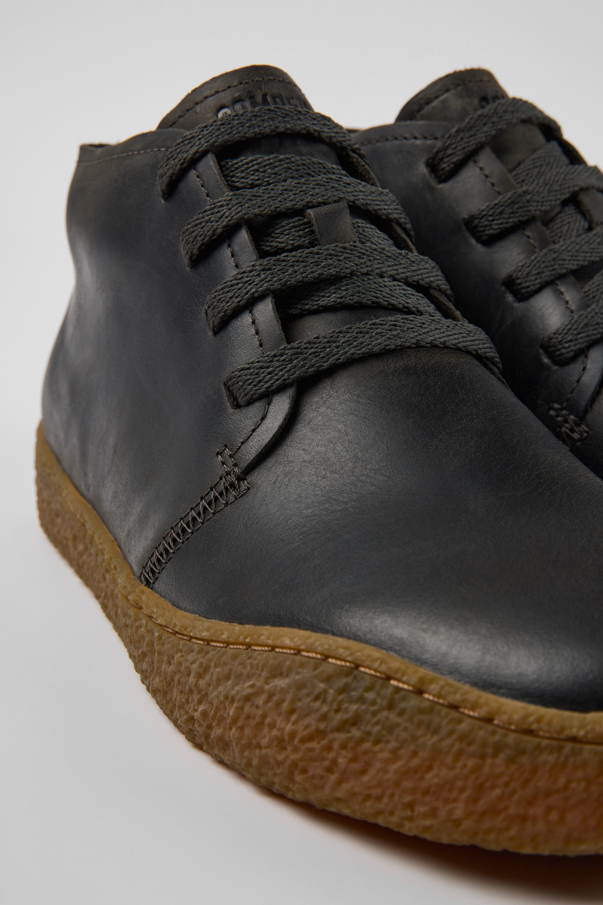 Peu Terreno - Gray leather shoes for men