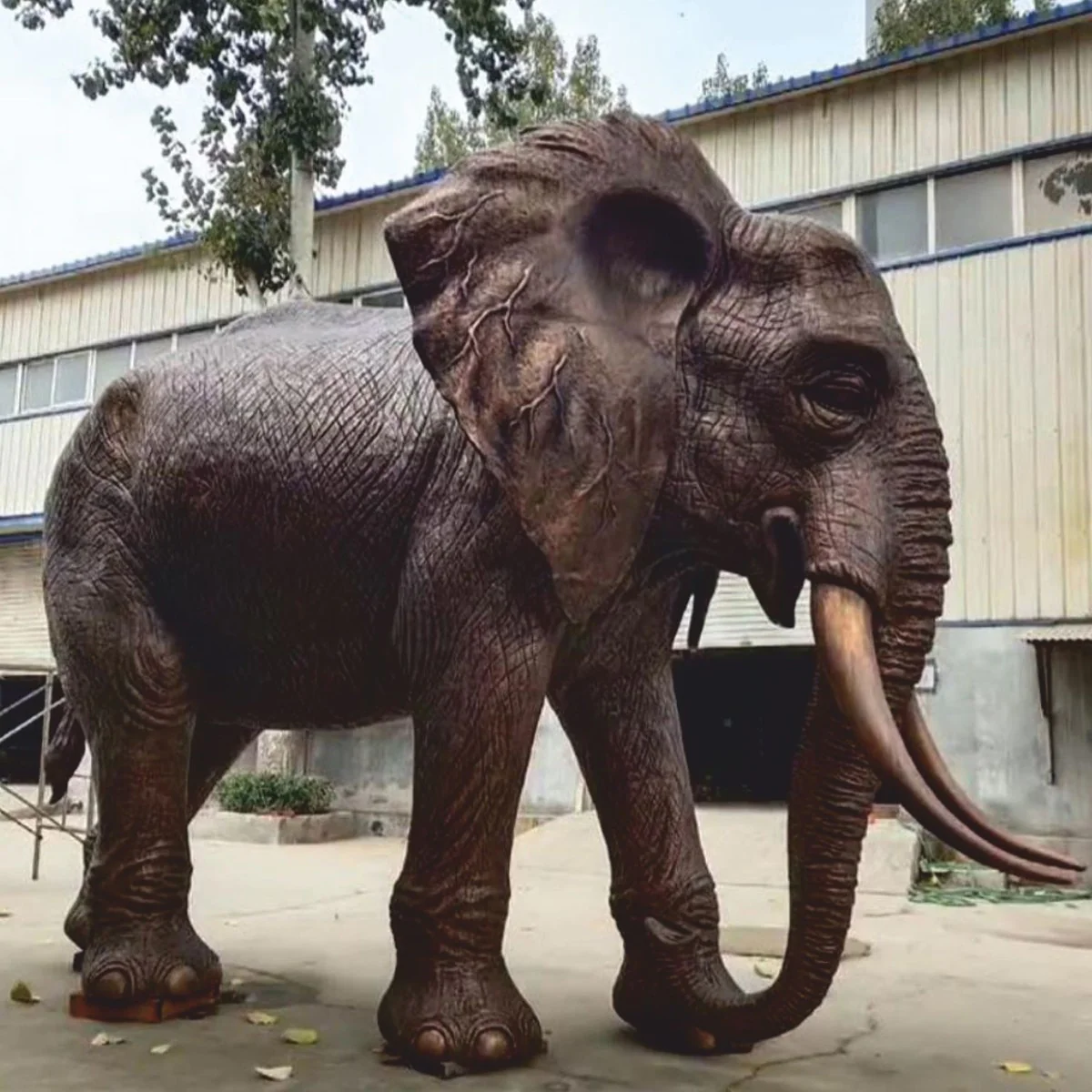 Casa Padrino escultura decorativa de bronce XXL elefante A. 200 cm - Figura de jard¨ªn de tama?o natural