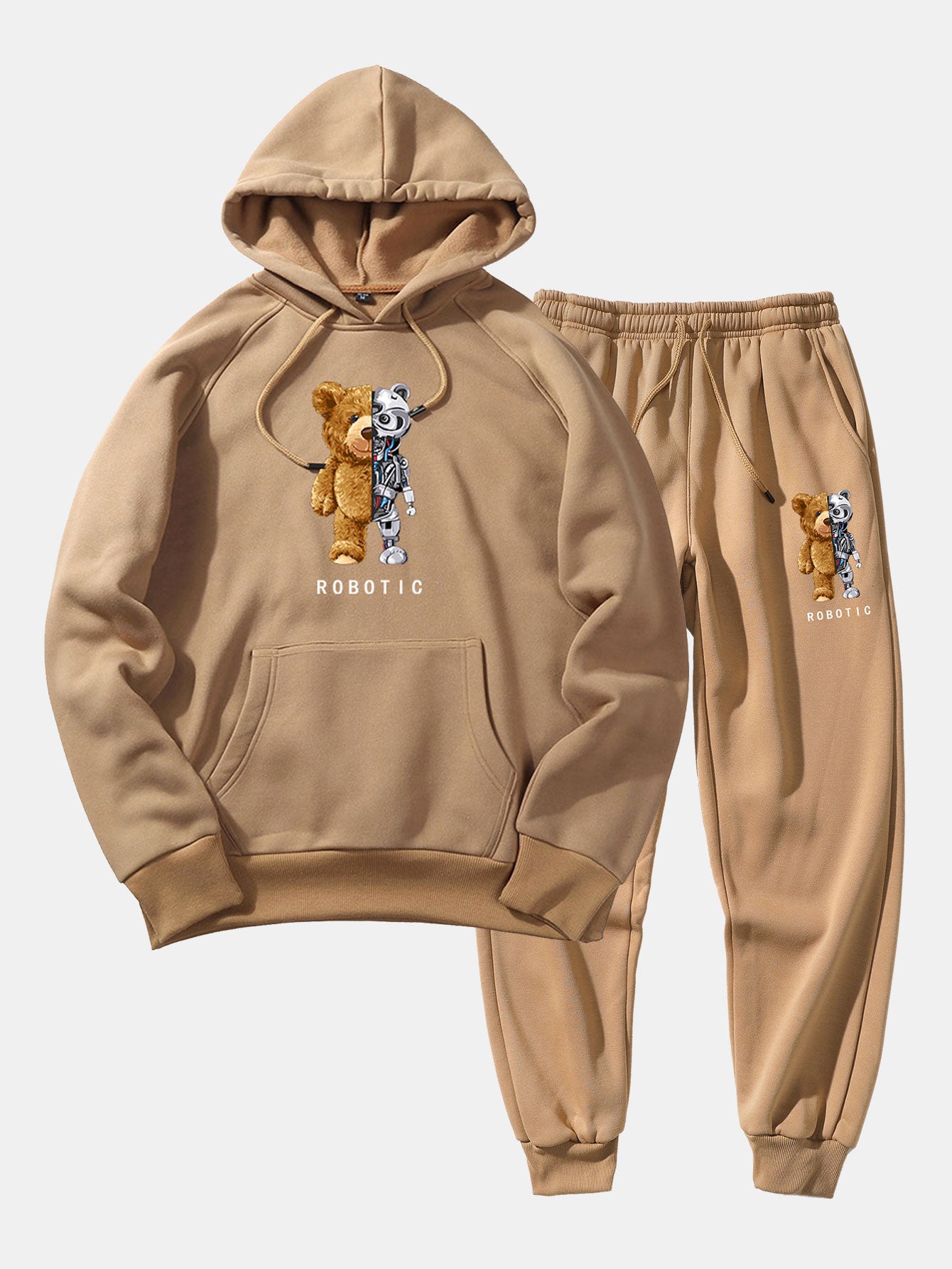 Robot Bear Graphic Hoodies & Jogger Pants