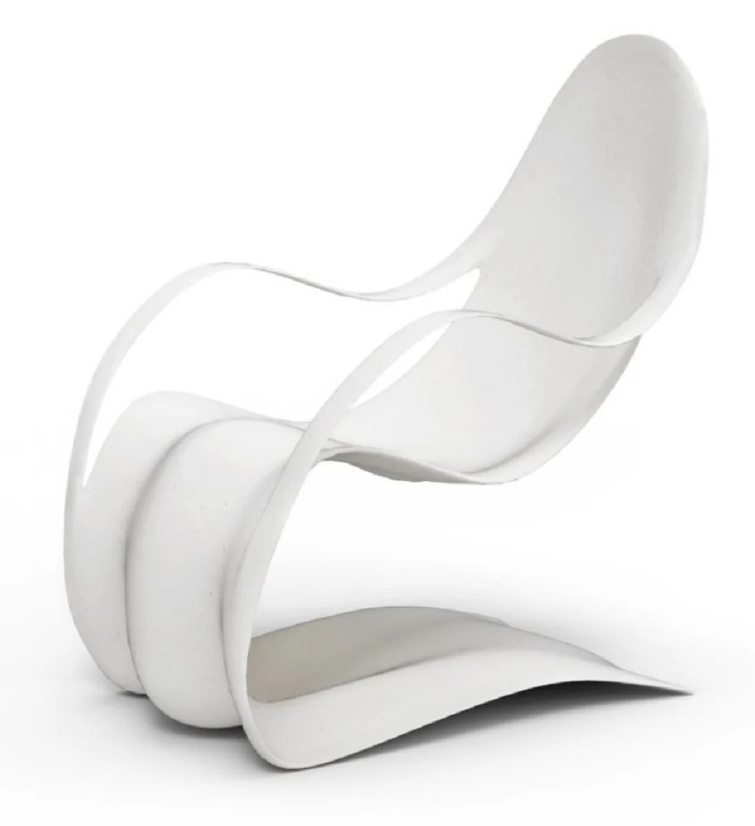 Casa Padrino sill¨®n de jard¨ªn de lujo blanco mate A. 103 cm