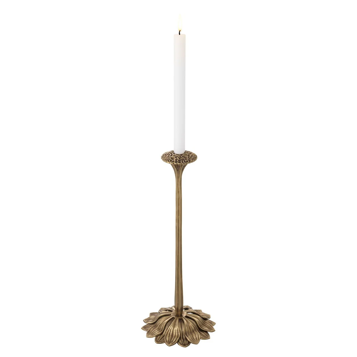 Casa Padrino Portavelas de lujo Lat¨®n vintage / Negro 19 x H. 47 cm - Calidad de lujo