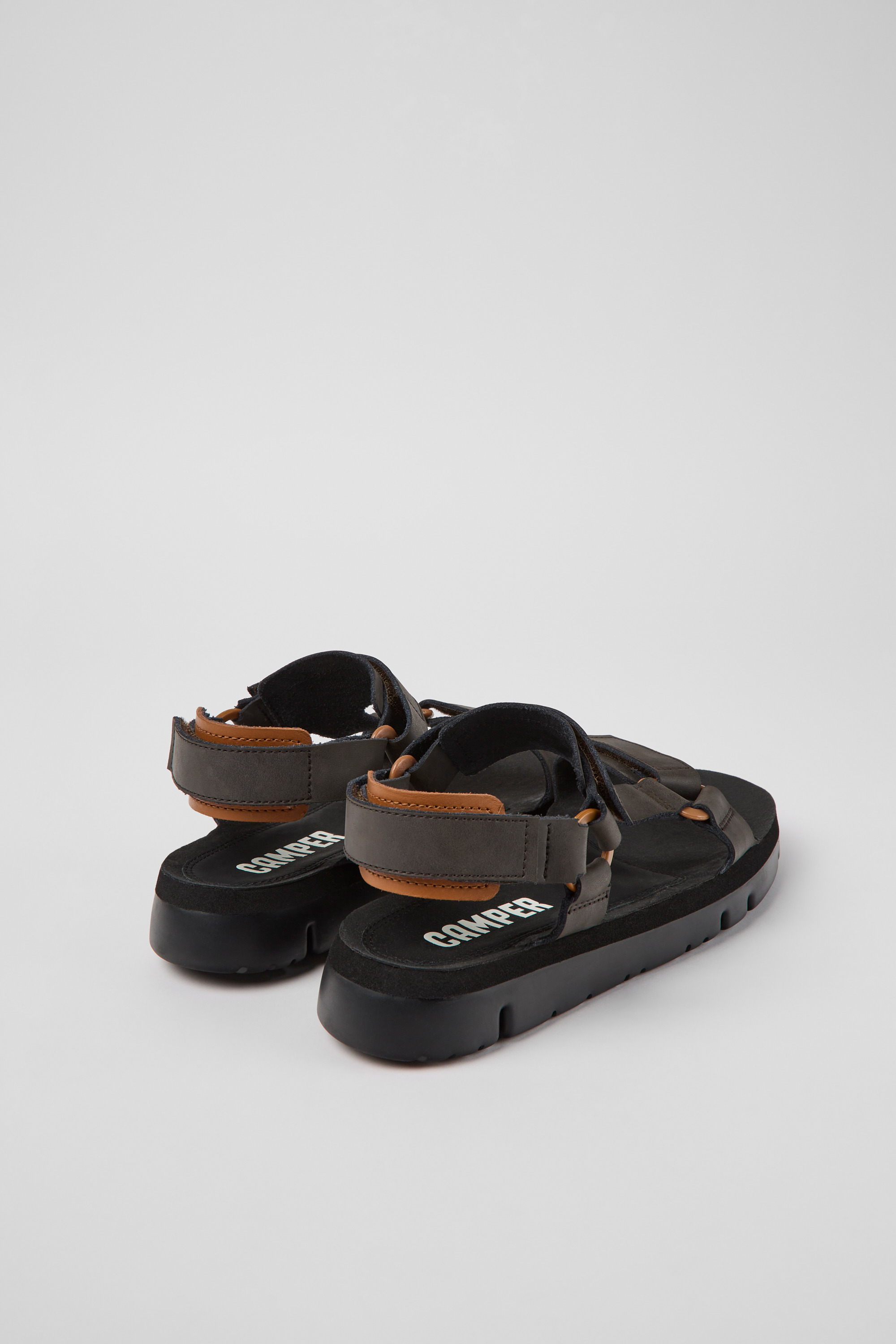 Oruga - Brown leather sandals for men
