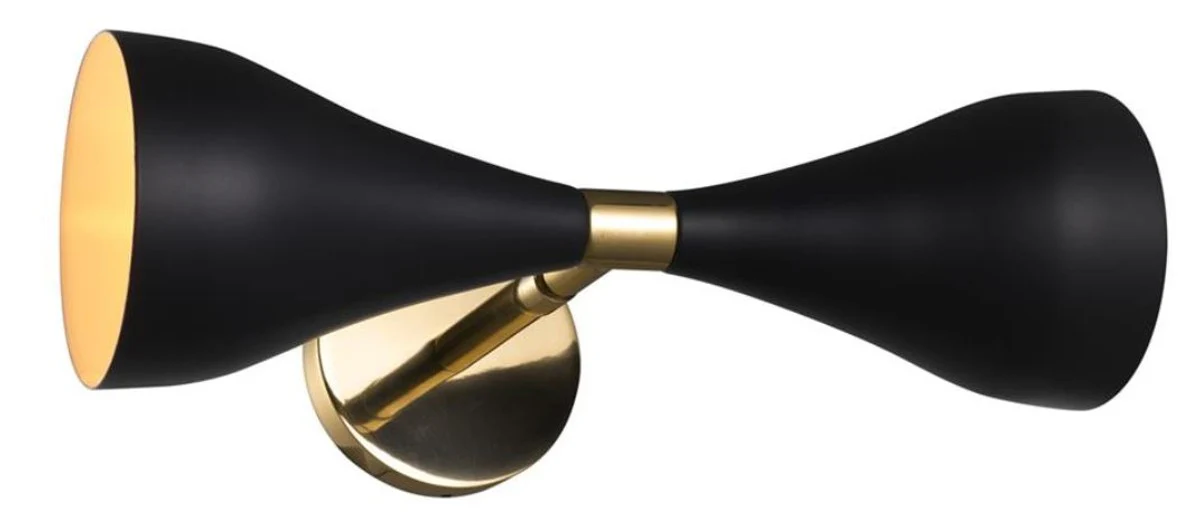 Casa Padrino lámpara de pared de lujo latón / negro 34,5 x 23 x H. 10,5 cm - Luz de Hotel y Restaurante