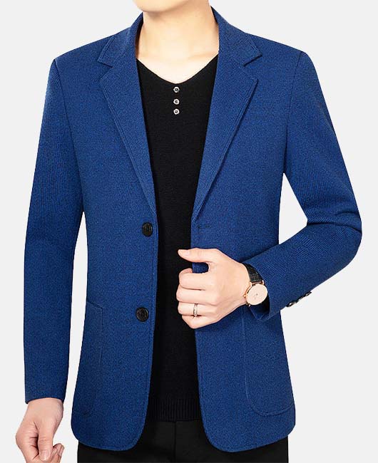Business Casual Solid Notch Lapel Single Breasted Pockets Blazer