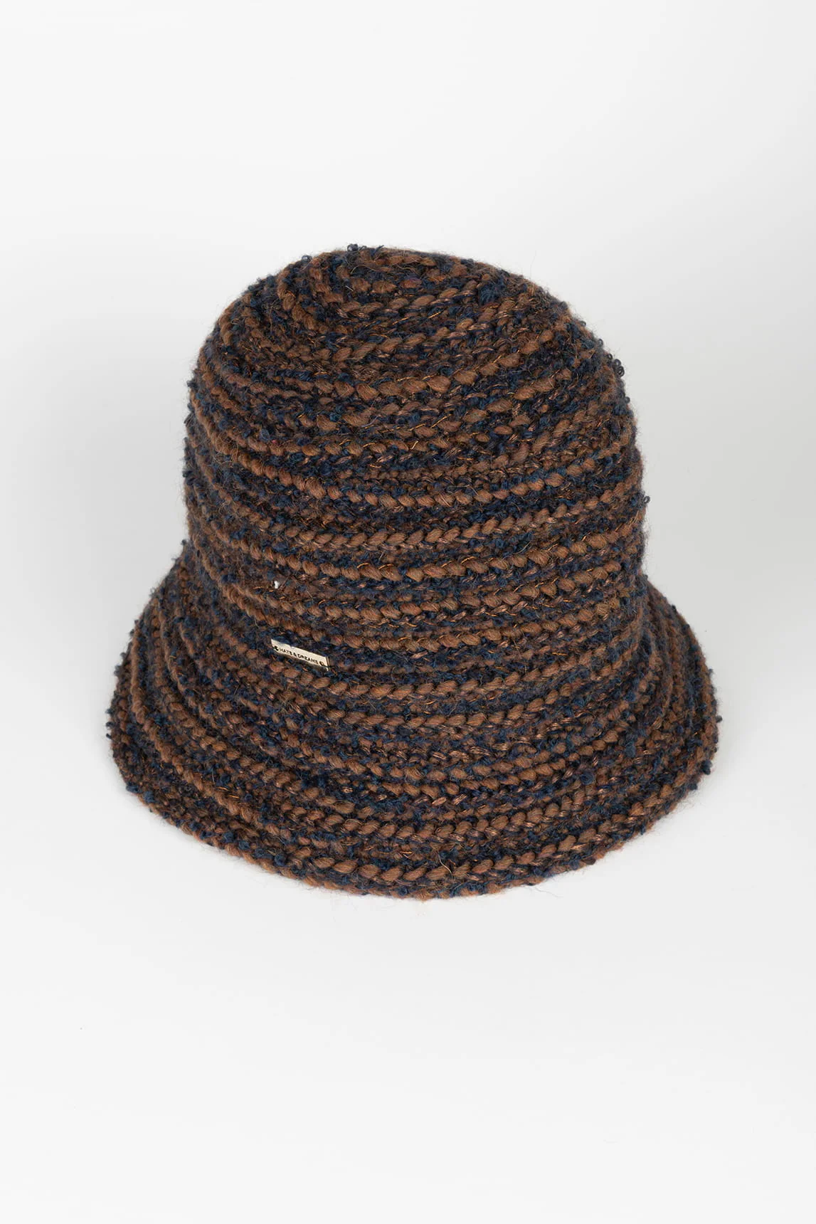 Rivera-spain Sombrero Bruma jaspeado marrón y azul