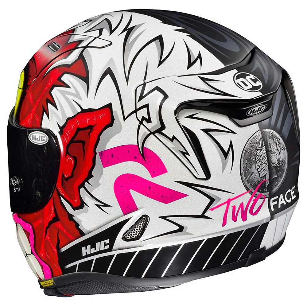 CASCO HJC RPHA11 TWO FACE DC COMICS NEGRO / ROJO