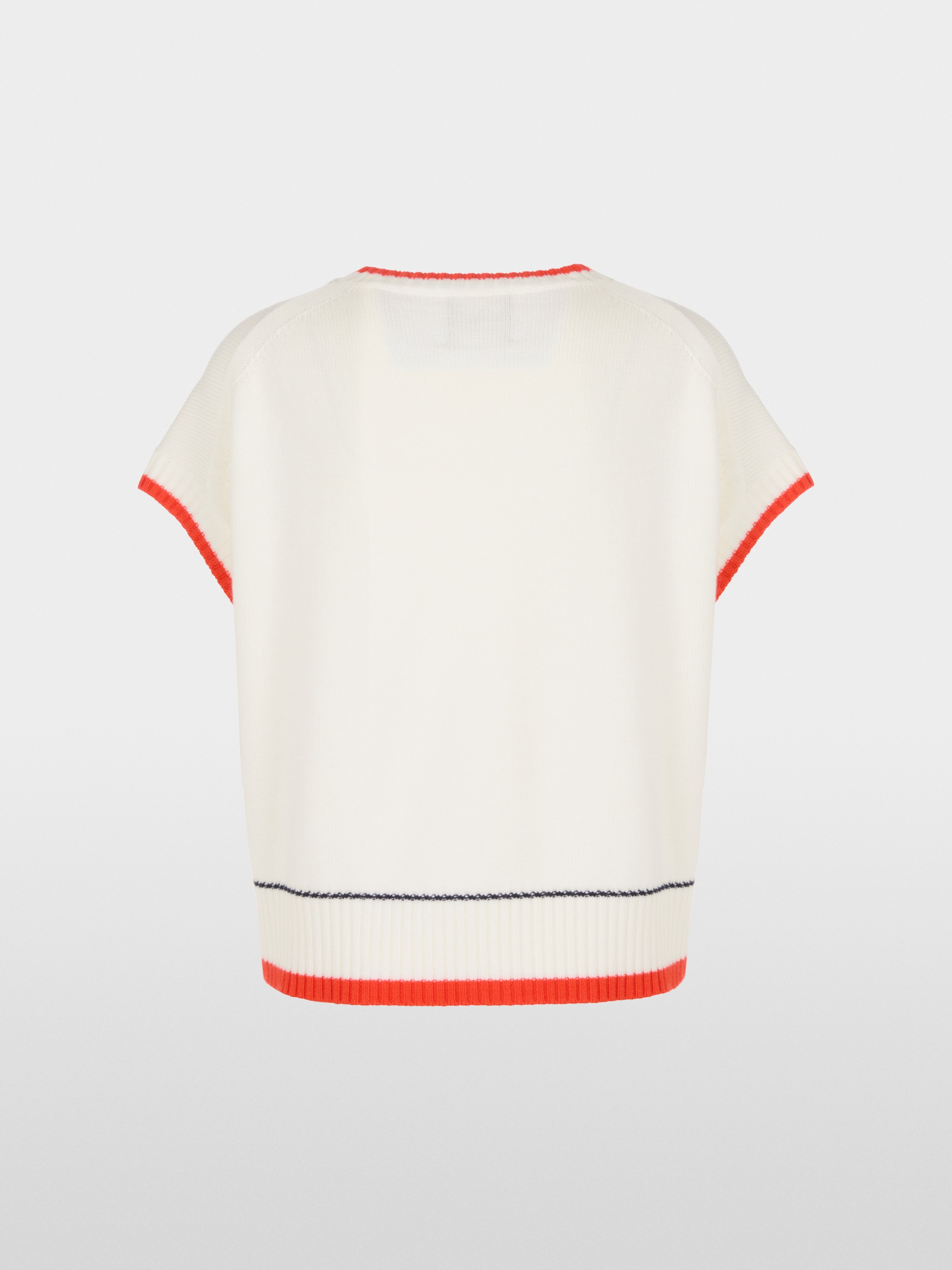 Marc-Cain Wide wool knit tank top