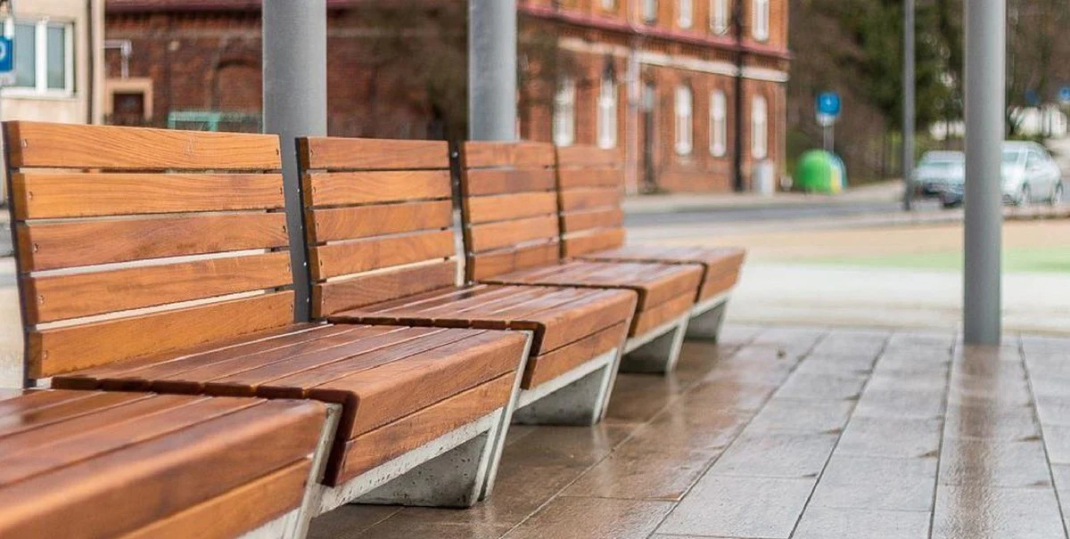 Casa Padrino banco de parque - banco urbano con respaldo marr¨®n / gris 200 cm