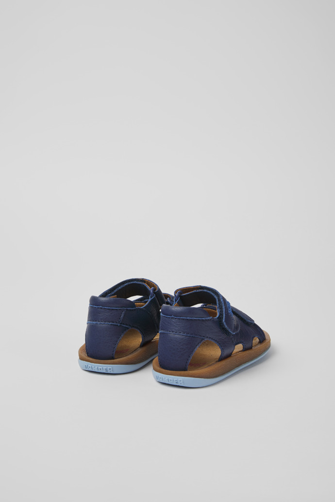 Bicho Navy blue leather sandals for boys