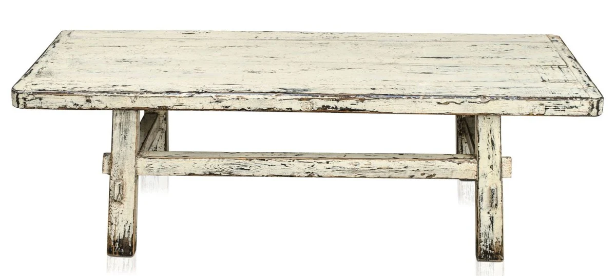 Casa Padrino country style coffee table antique style white 140 x 54 x H. 43 cm - Country Style Living Room Furniture