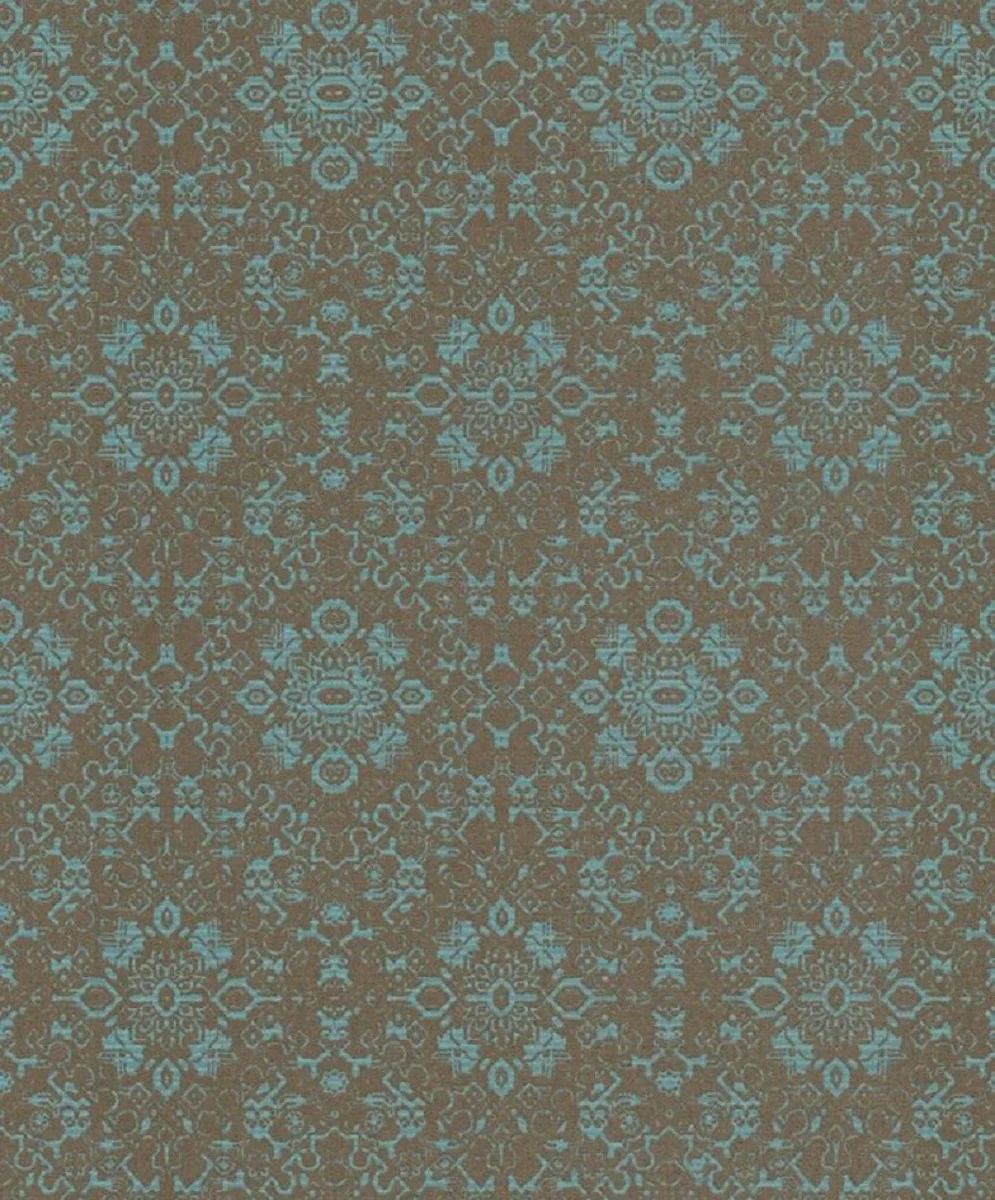 Casa Padrino papel pintado barroco gris / gasolina 10,05 x 0,53 m - Papel Pintado Textil en Estilo Barroco