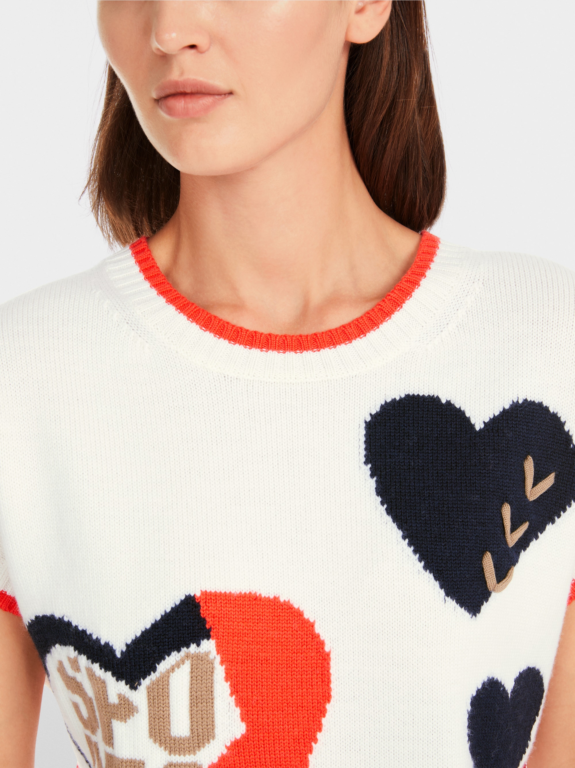 Marc-Cain Wide wool knit tank top