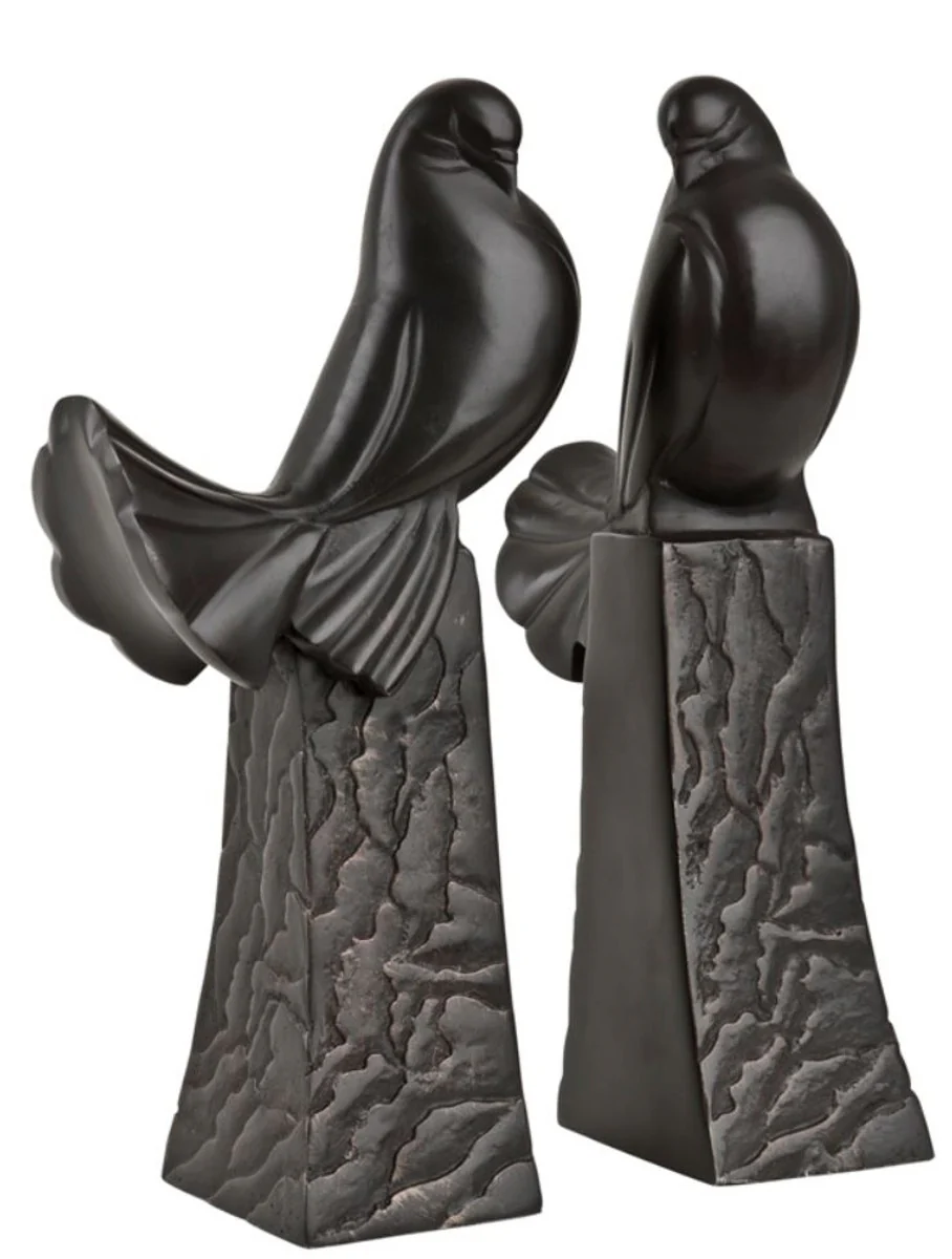 Casa Padrino sujetalibros Conjunto de 2 palomas de bronce antiguo - calidad de lujo