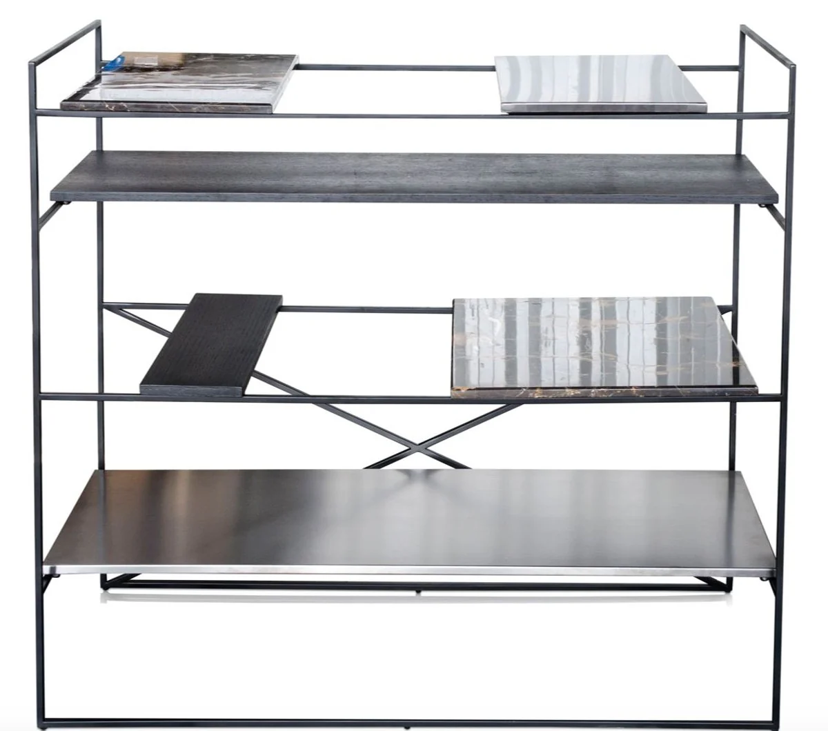 Casa Padrino mueble de sala de estar de lujo negro 110 x 45 x H. 100,5 cm - armario de diseño