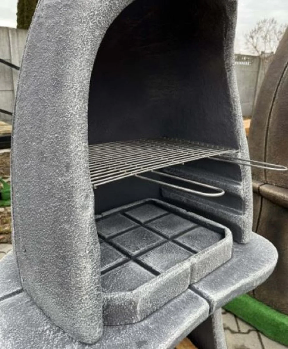 Casa Padrino barbacoa de jard¨ªn de hormig¨®n de lujo gris 156 x 61 x A. 223 cm