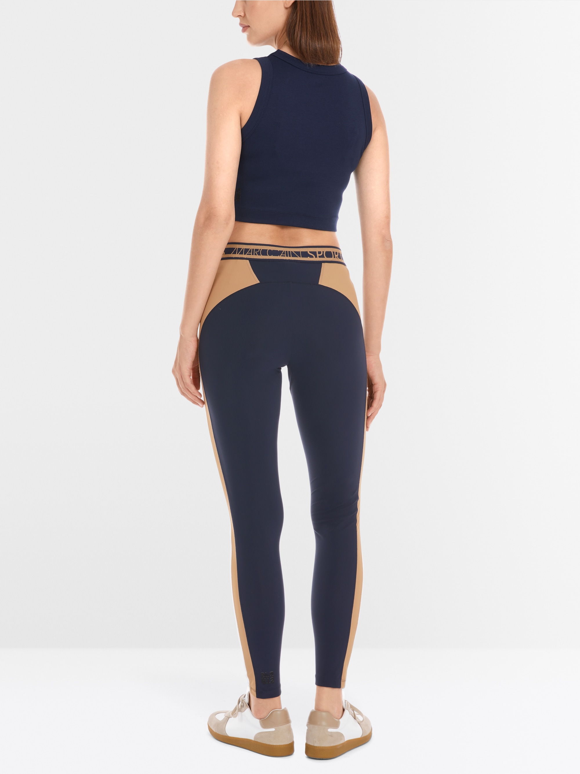 Marc-Cain Solid cropped top in cotton stretch