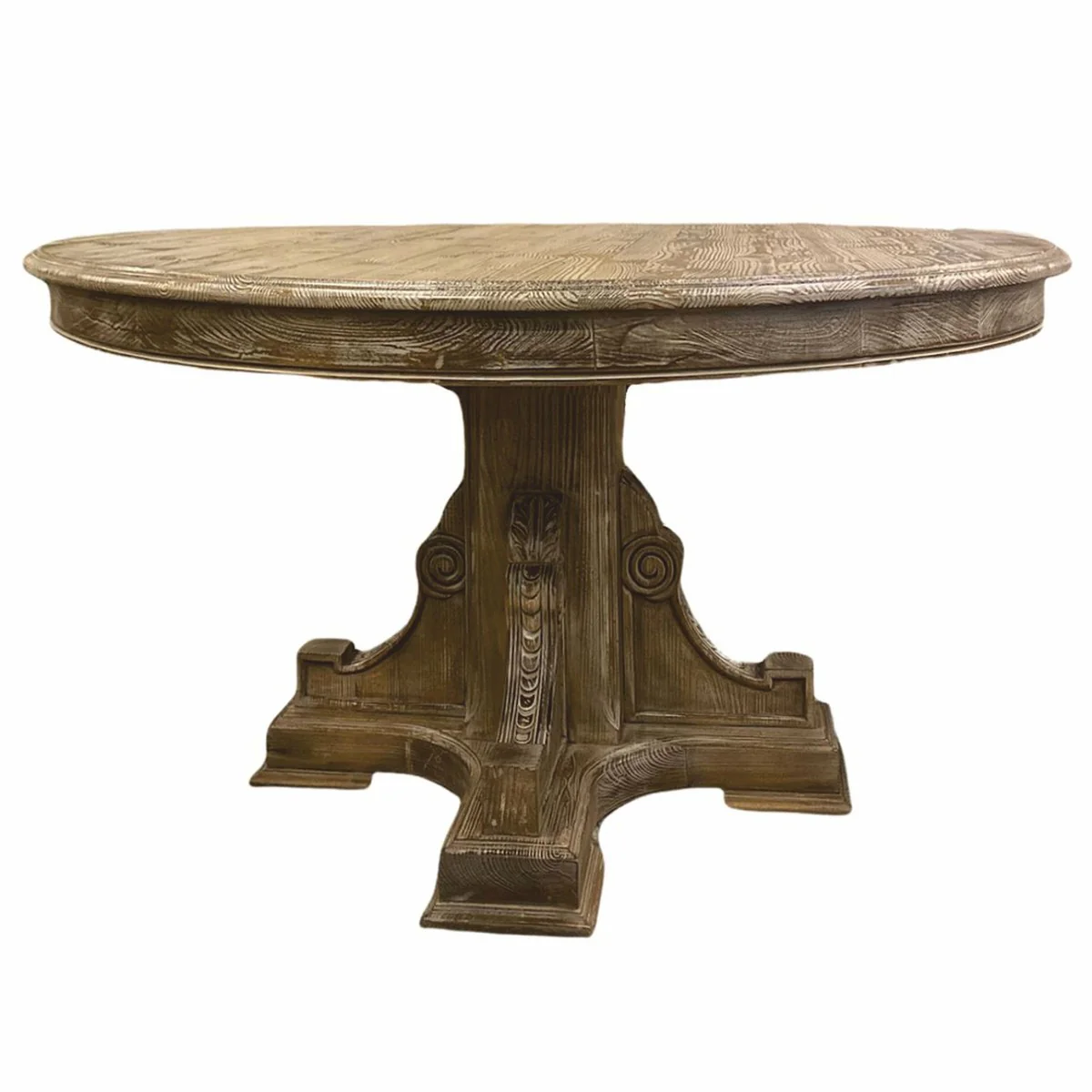 Casa Padrino mesa de comedor de estilo campestre de lujo natural / marr¨®n ? 140 cm - Muebles de comedor