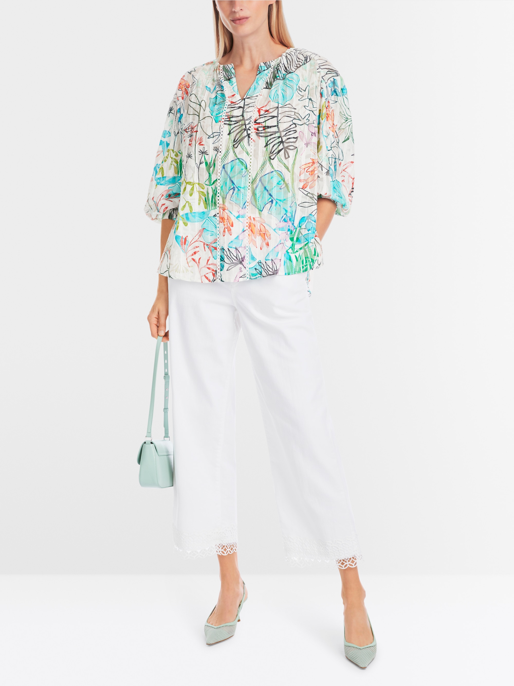 Marc-Cain Wide blouse in airy fabric