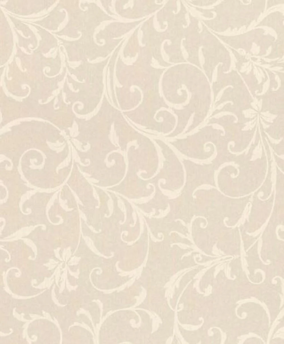 Casa Padrino papel tapiz textil barroco crema 10,05 x 0,53 m - Papel Pintado Barroco - Accesorios Decorativos