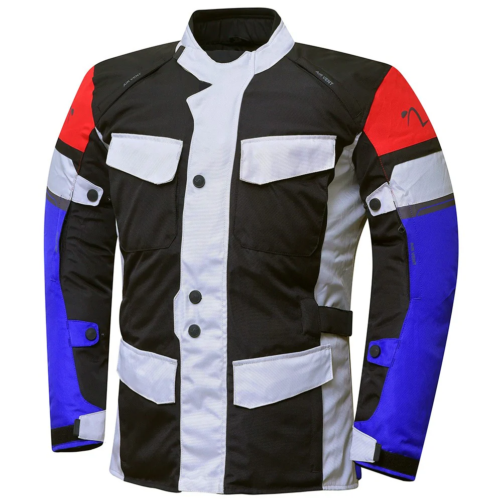 CHAQUETA OUT TRAIL - NEGRO / GRIS / AZUL