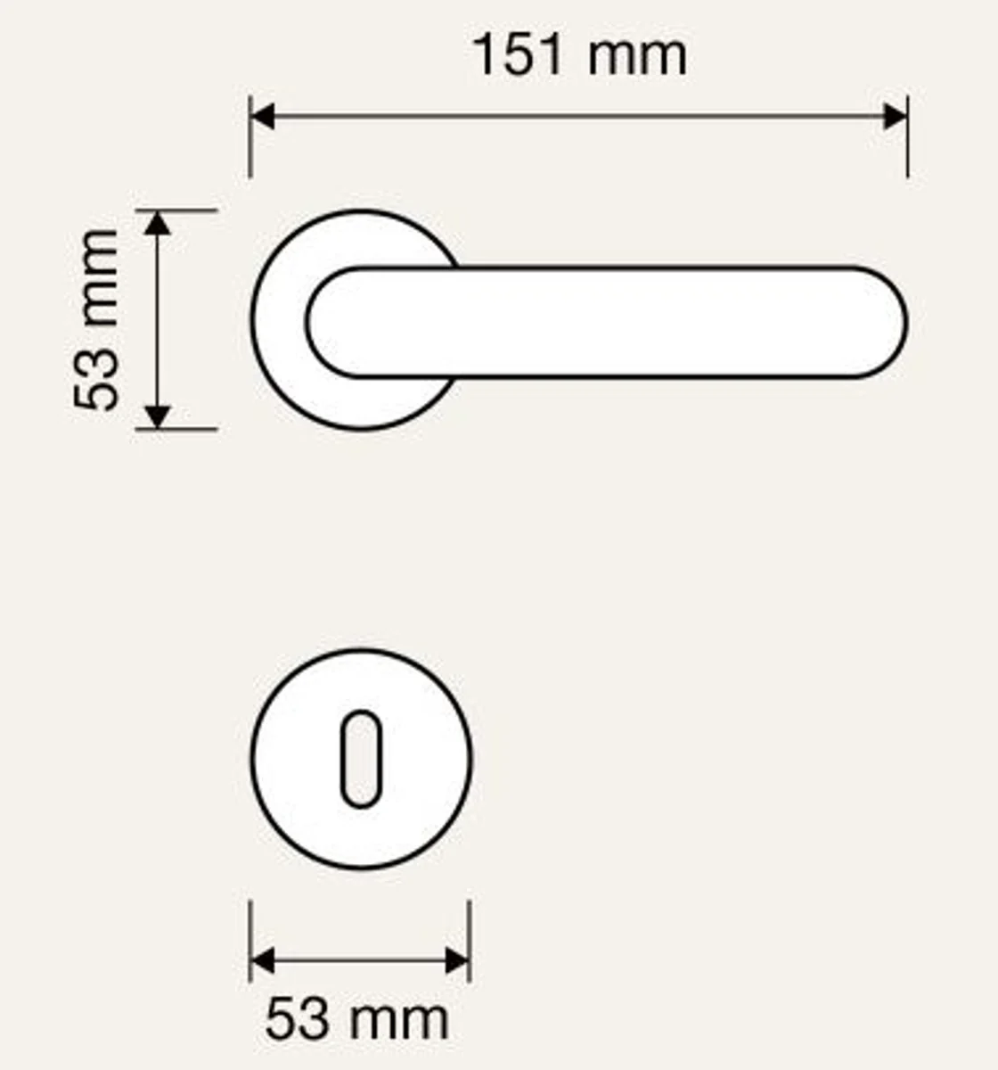 Casa Padrino conjunto de manija de puerta barroco lat¨®n patinado 15,1 x H. 5,3 cm - Muebles de Estilo Barroco