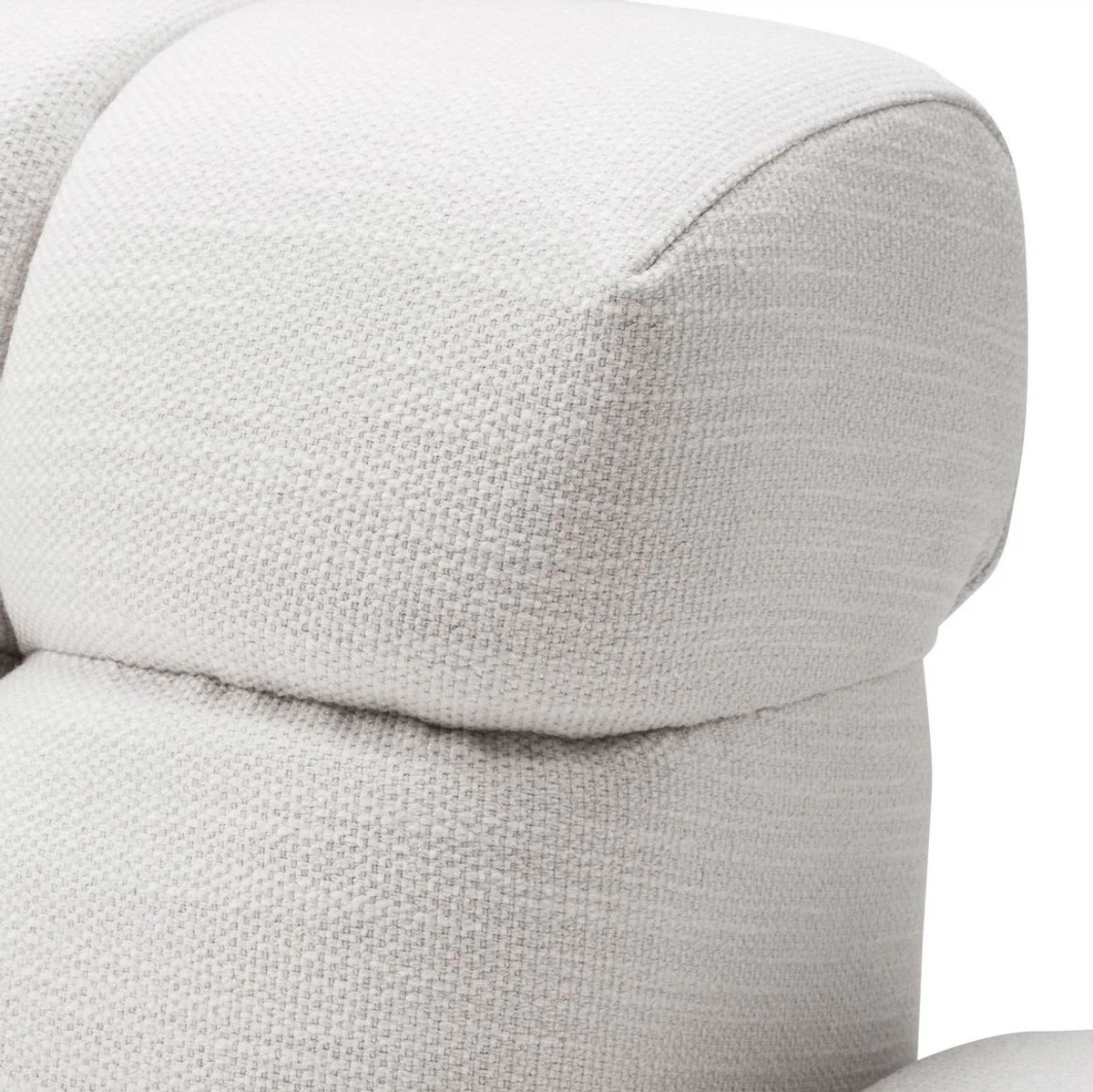 Casa Padrino sof¨¢ lounge de lujo blanco / negro 223 x 98 x H. 69 cm - Sof¨¢ de Sal¨®n Lado Izquierdo con 2 Almohadas - Calidad de Lujo