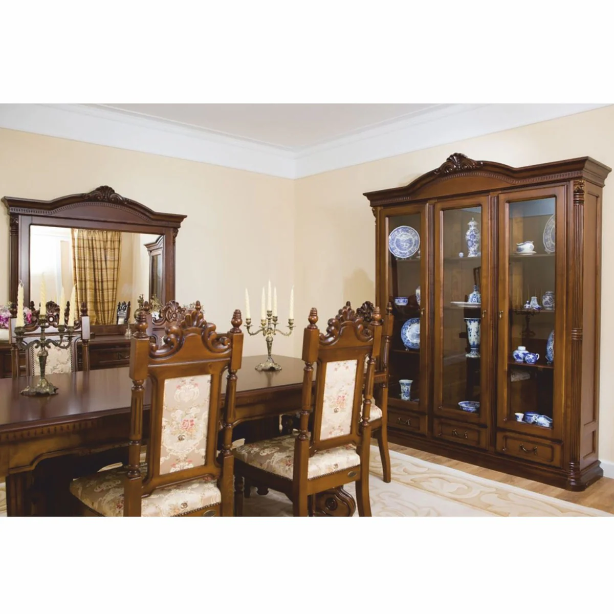 Casa Padrino vitrina barroco de lujo marr¨®n oscuro 178 x A. 220 cm - Muebles barrocos