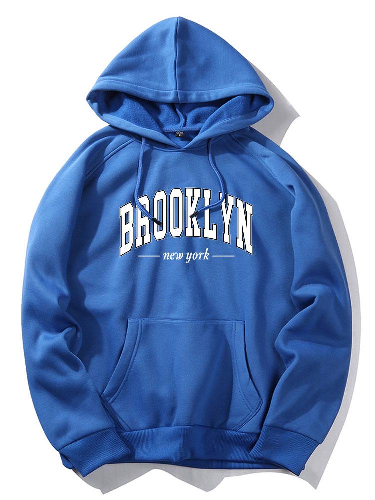 Brooklyn Letter Print Hoodie