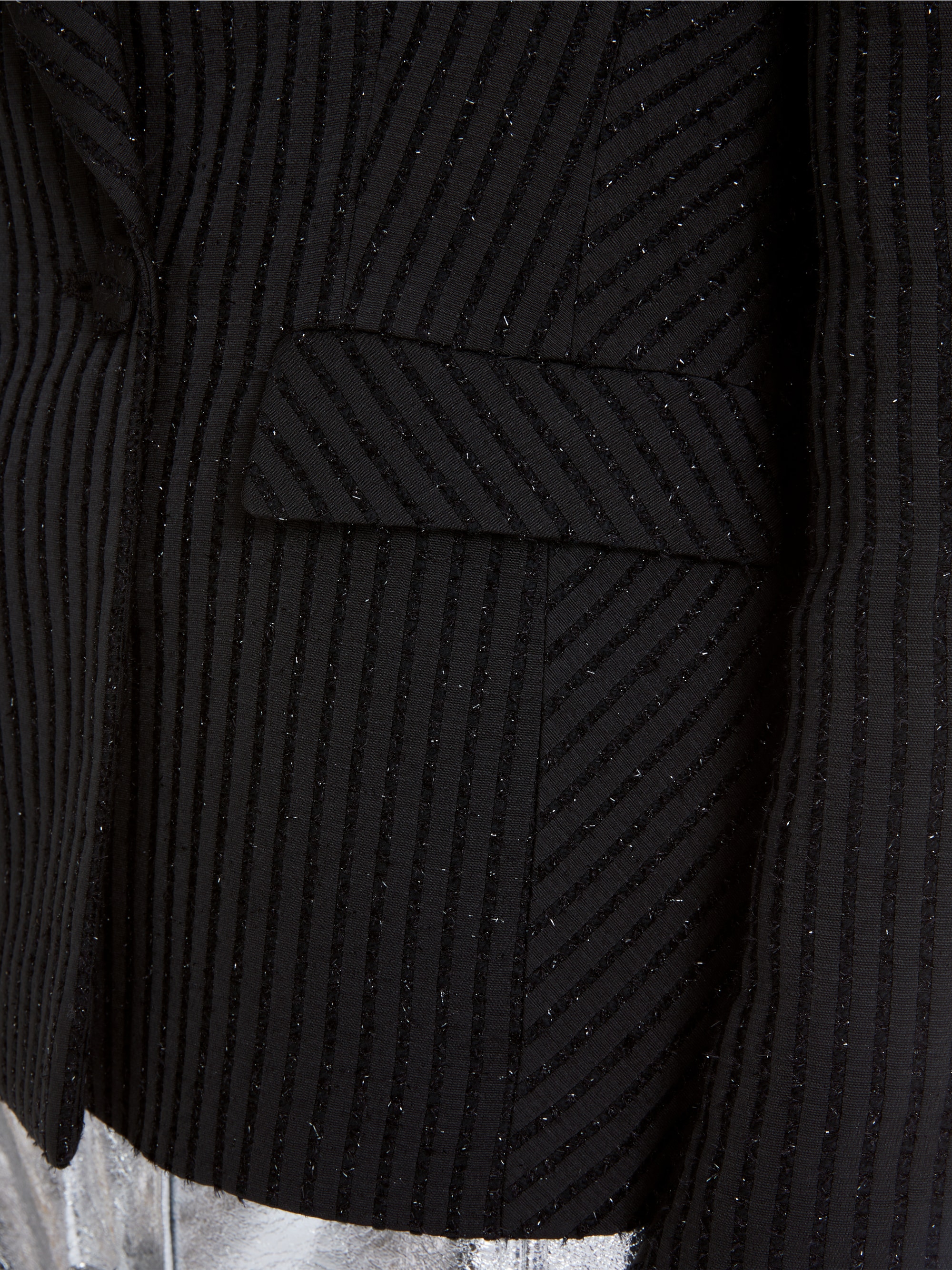 Marc-Cain Shiny blazer with tonal stripes