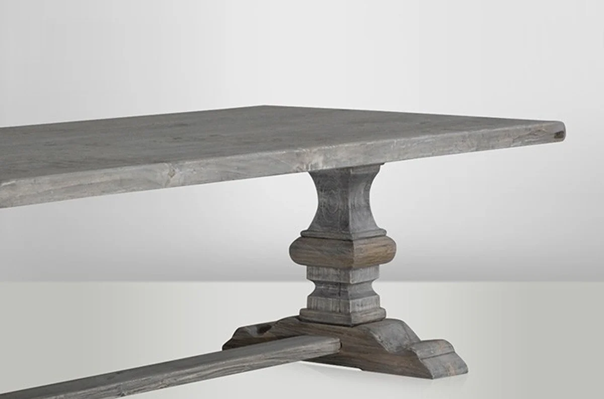 Casa Padrino villa dining Oak Rustic Grey - Baroque table solid oak
