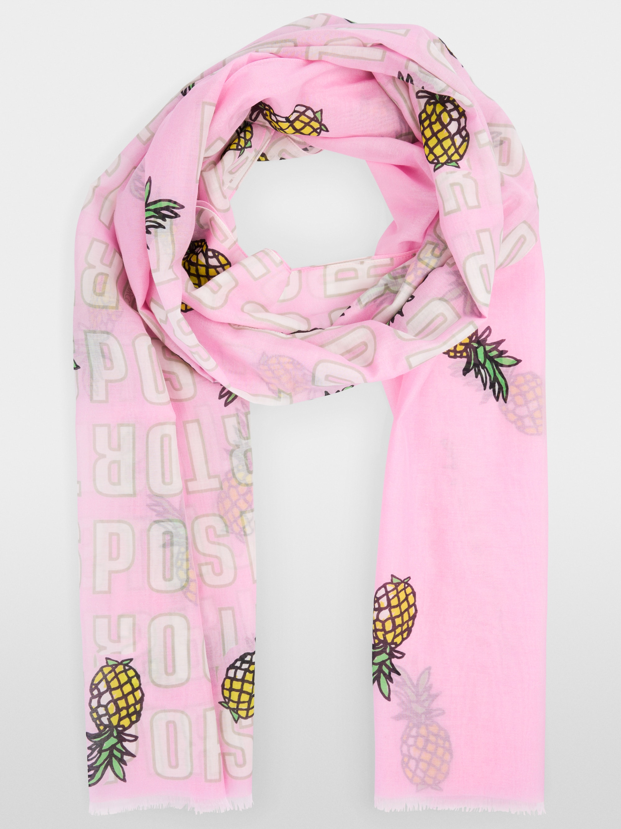 Marc-Cain Fine scarf with pineapple print