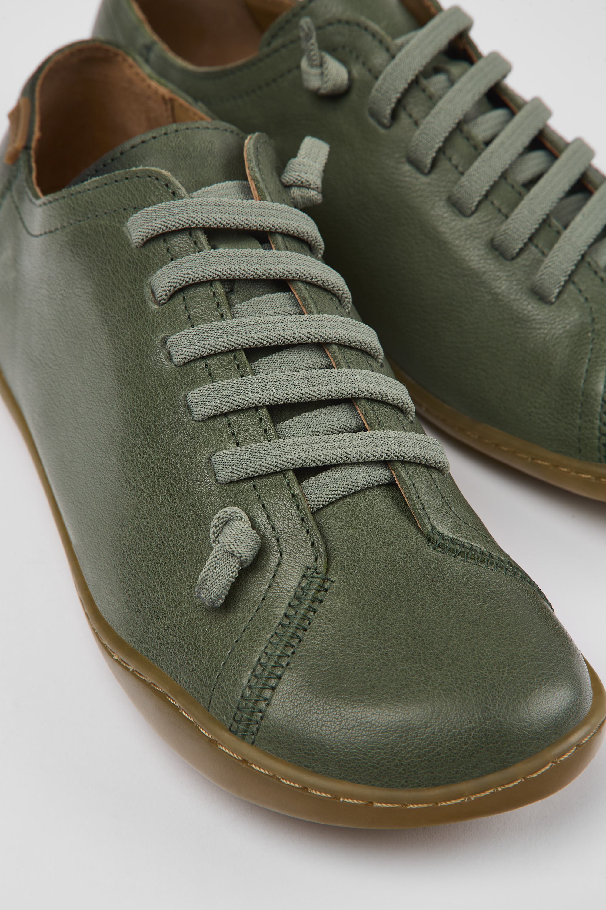Peu - Green leather shoes for women