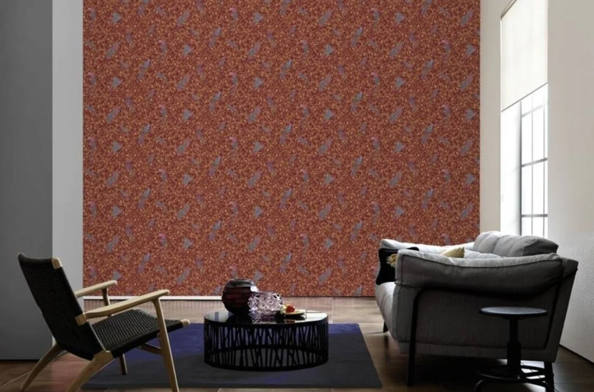 Papel Pintado no Tejido Barroco de Diseño Versace IV 37053-4 - Burdeos / Oro / Azul / Violeta - Papel Pintado de Diseño - Alta Calidad